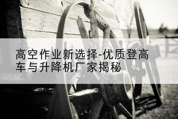 志丹登高车厂家-高空作业新选择-优质登高车与升降机厂家揭秘